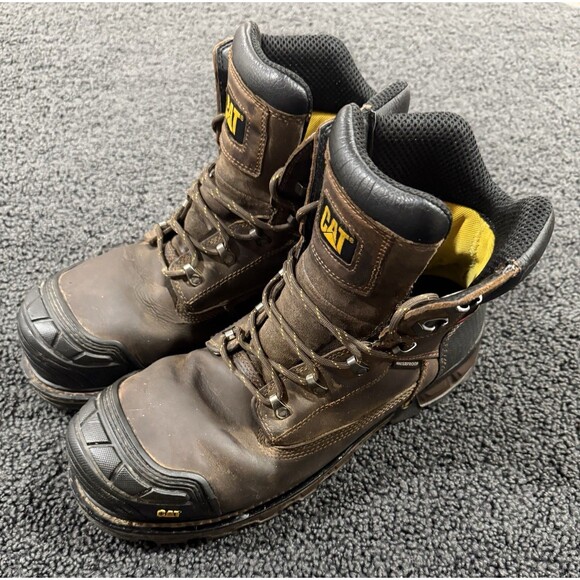 CATERPILLAR Mens Waterproof Composite Toe Work Boot Brown Size 13 P90991 main image 5